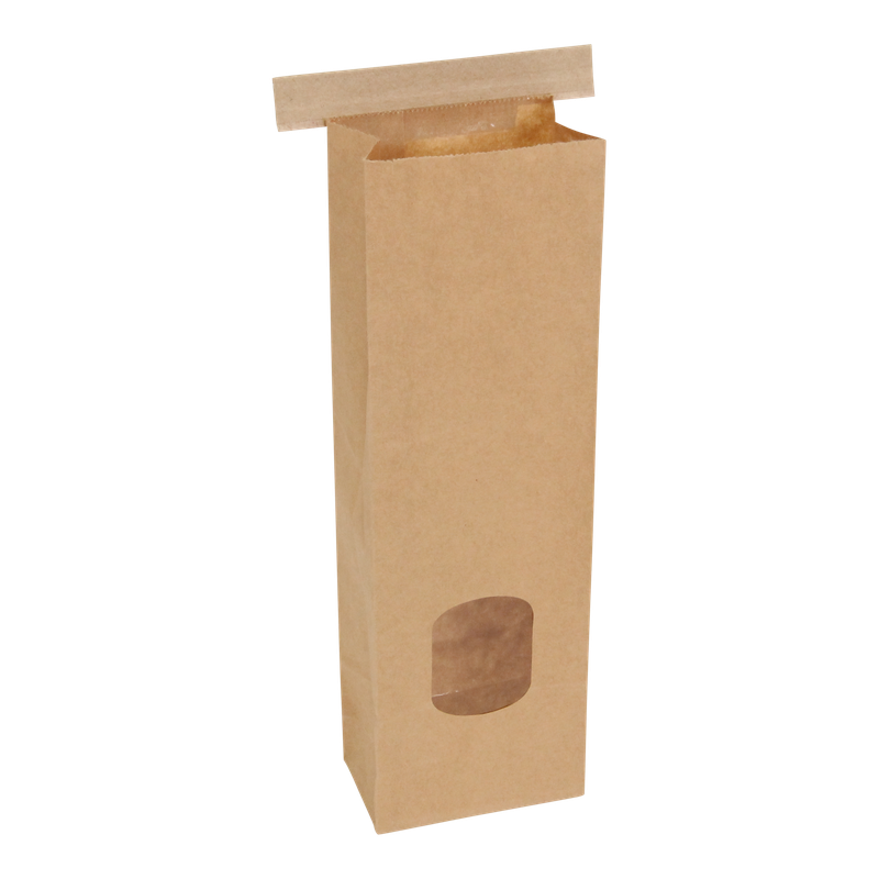 Blokbodemzak Kraft 75+(2x22)x240mm Luxe Bruin 1
