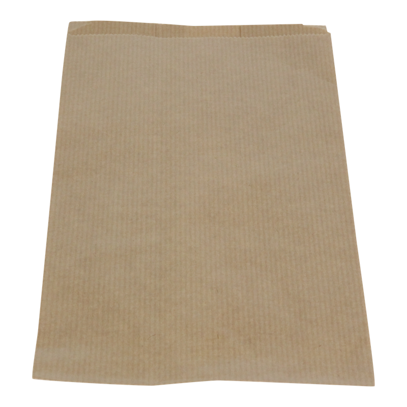 Inpakzak Gestreept kraft 19+(2x5)x45cm Bruin 1