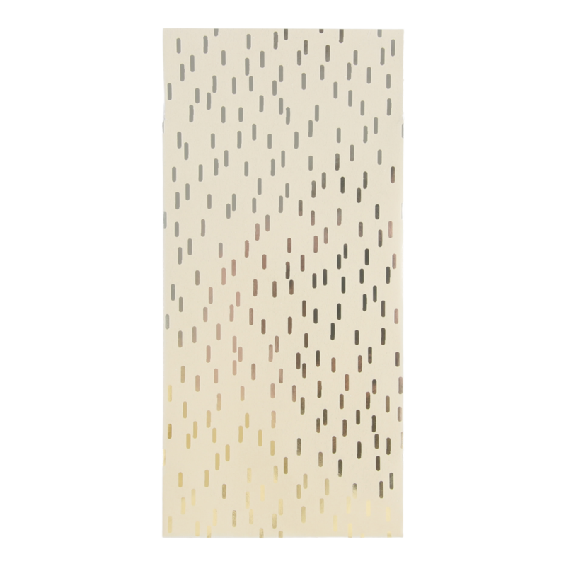 Luxe cadeauzakje 7x13cm Gold stripes 1