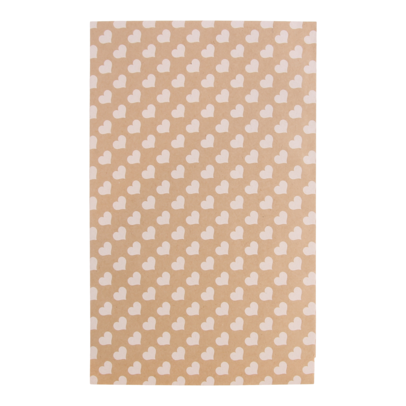 Luxe cadeauzakje 17x25cm Hearts white 1