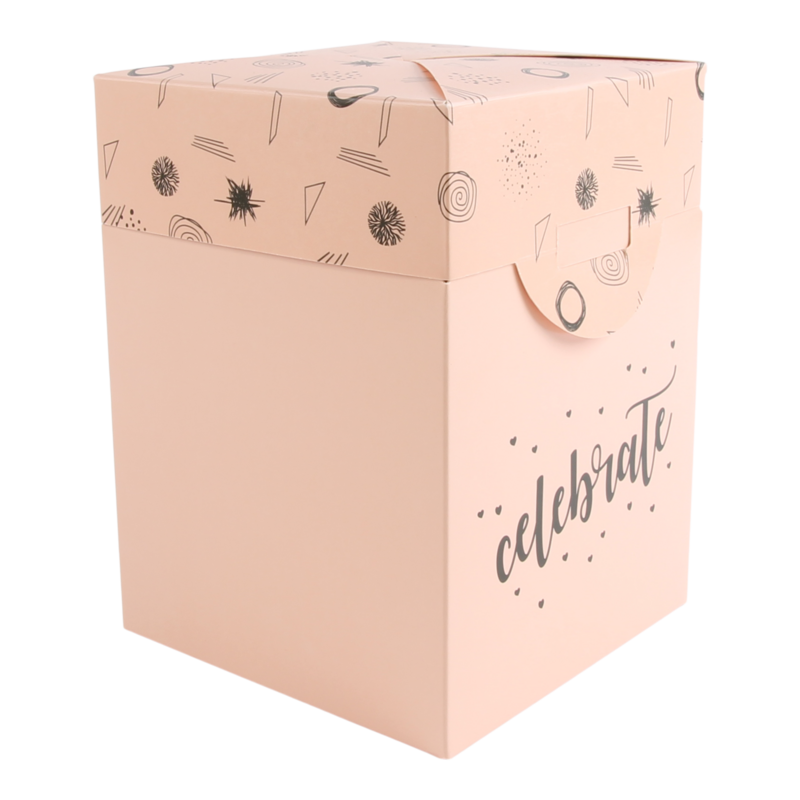 Cadeaudoos 12x12x16cm Roze 1