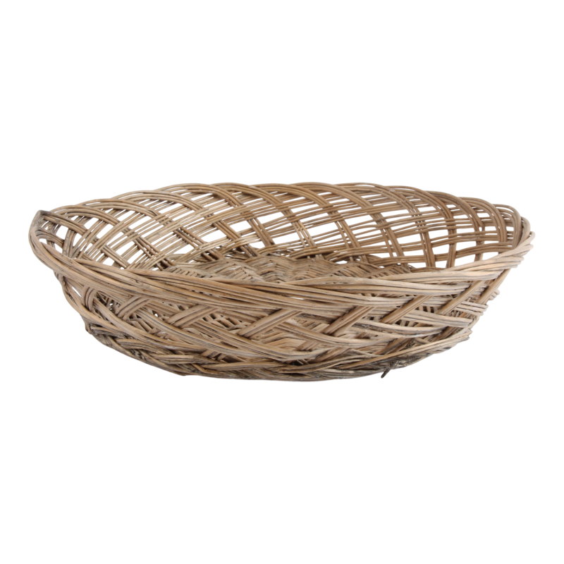 Mand Riet 34x9cm Grijs 1