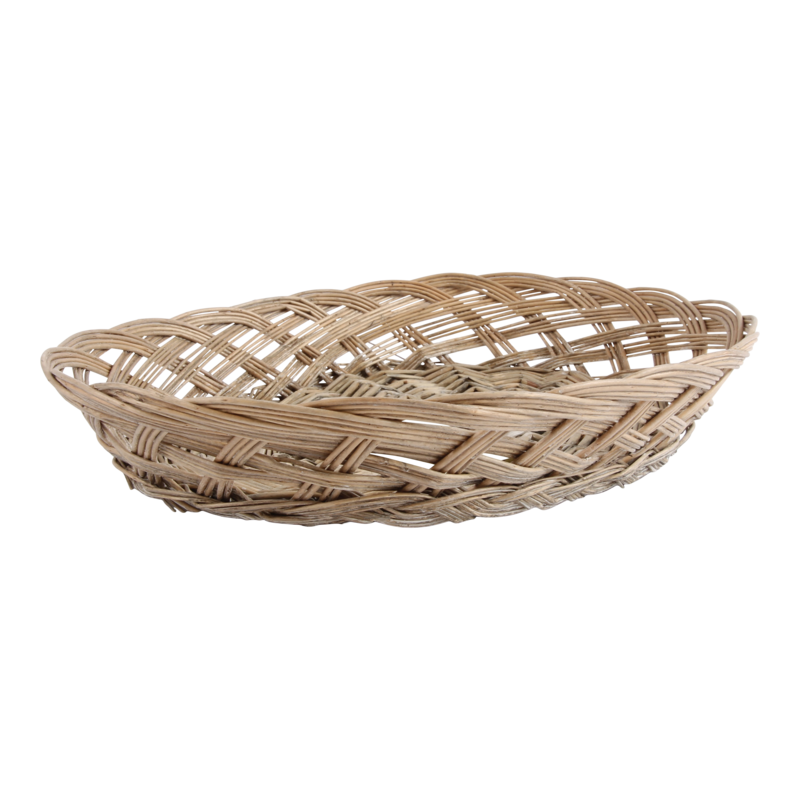 Mand Riet 35x27x6cm Grijs 1