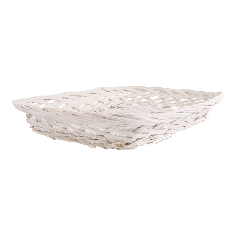 Mand Riet 36x27x7,5cm Wit 1
