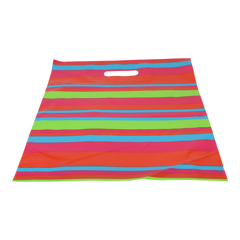 Draagtas LDPE 38x44/(2x4)cm Stripes 1