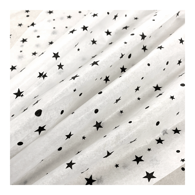 Zijdevloei 75x50cm Stars and dots Zwart 1