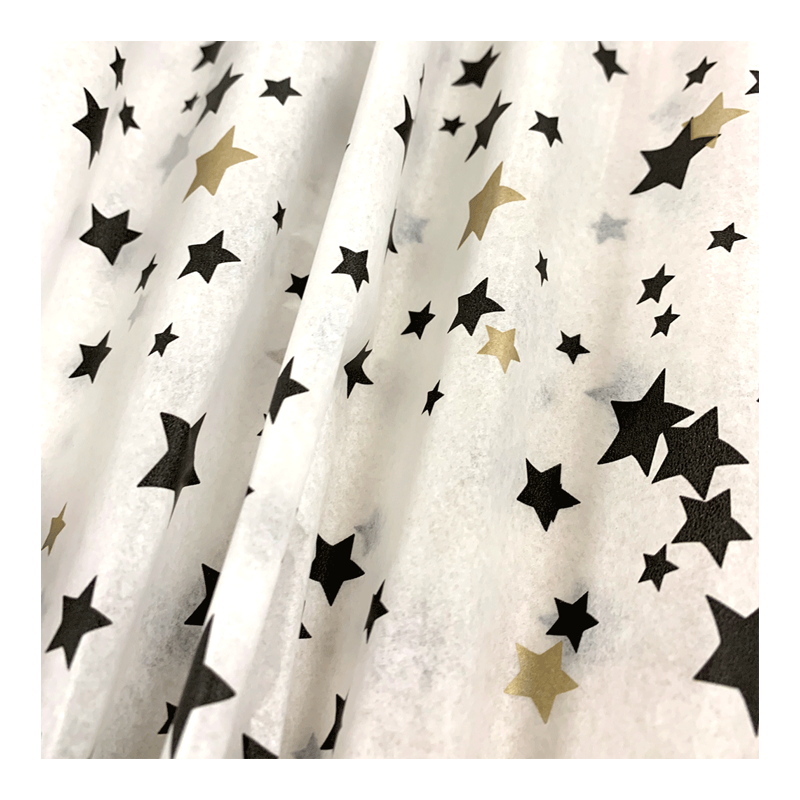 Zijdevloei 75x50cm Stars Zwart 1