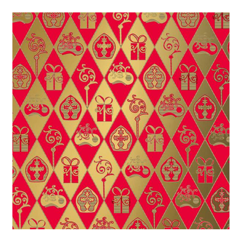 Cadeaupapier Kraft 50cm Sinterklaas dessin S491395 1