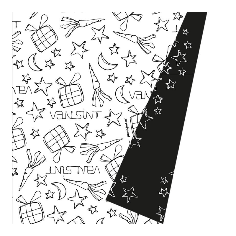 Cadeaupapier Glossy 50cm Sinterklaas dessin S691970 1