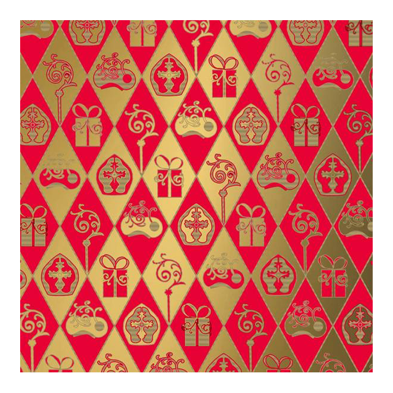 Cadeaupapier Kraft 30cm Sinterklaas dessin S491395 1