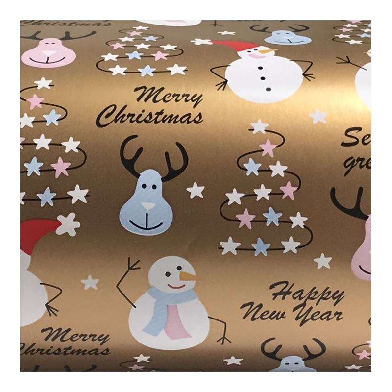Cadeaupapier Glossy 50cm Kerst dessin 90207 1