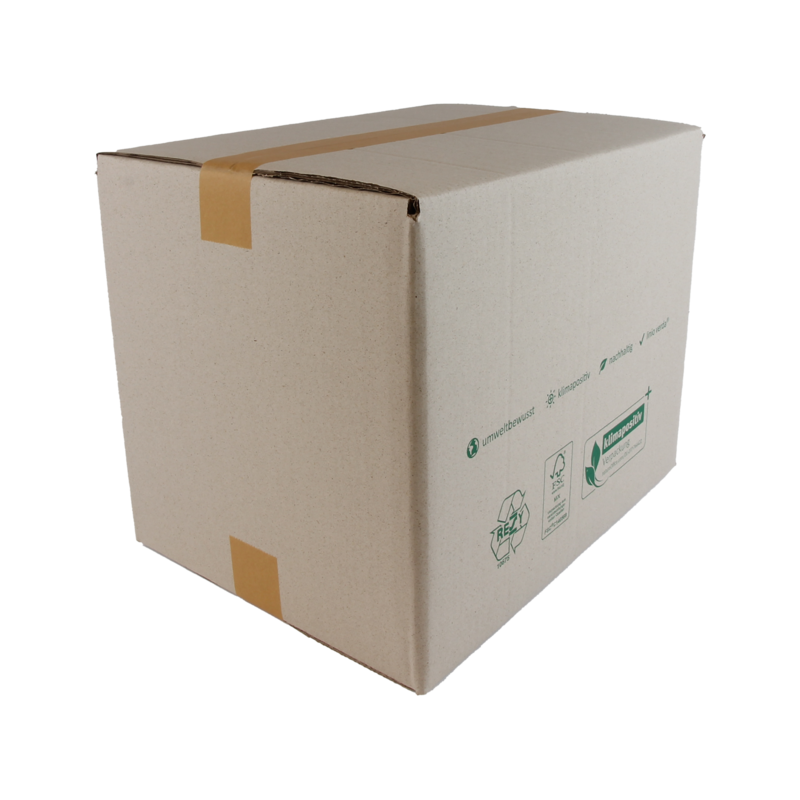 Doos Graskarton 385x285x300mm Dubbele golf Naturel 1