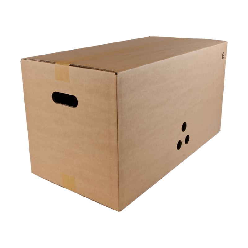 Verhuisdoos Golfkarton 630x310x340mm Dubbele golf Bruin 1