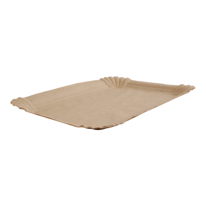 Vleeswarenschaaltje Papier Eco 12x18cm Bruin 1