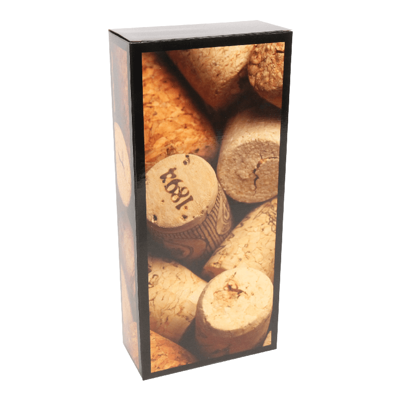Flesdoos 2 fles Kurk Bruin 1