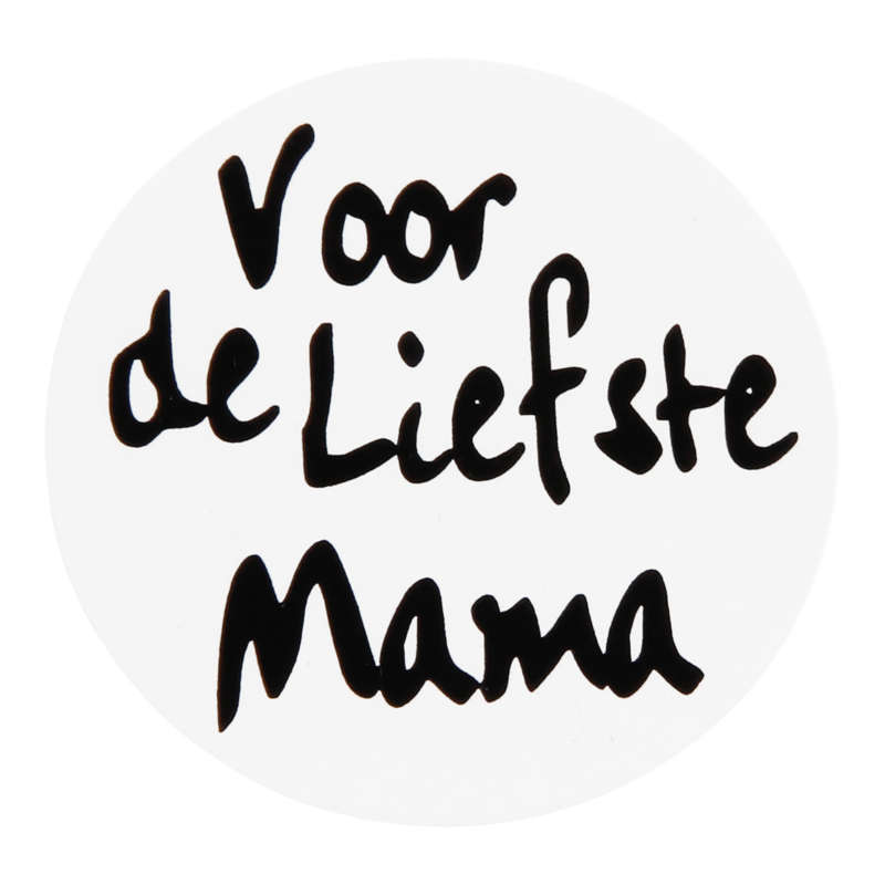 Etiket Rond 39mm Voor de liefste mama Wit 1