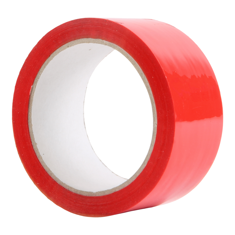 Tape 50mm PP Acrylaat 66m op rol Rood 1