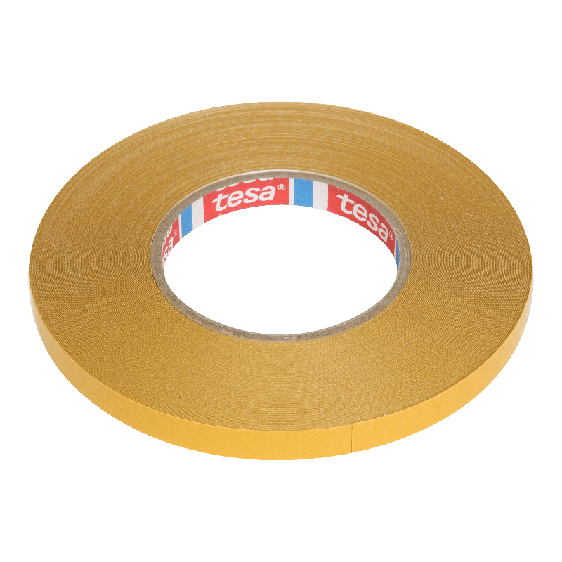 Tape dubbelzijdig 12mm PVC Acrylaat 50m op rol Tesa 4970 Bruin 1