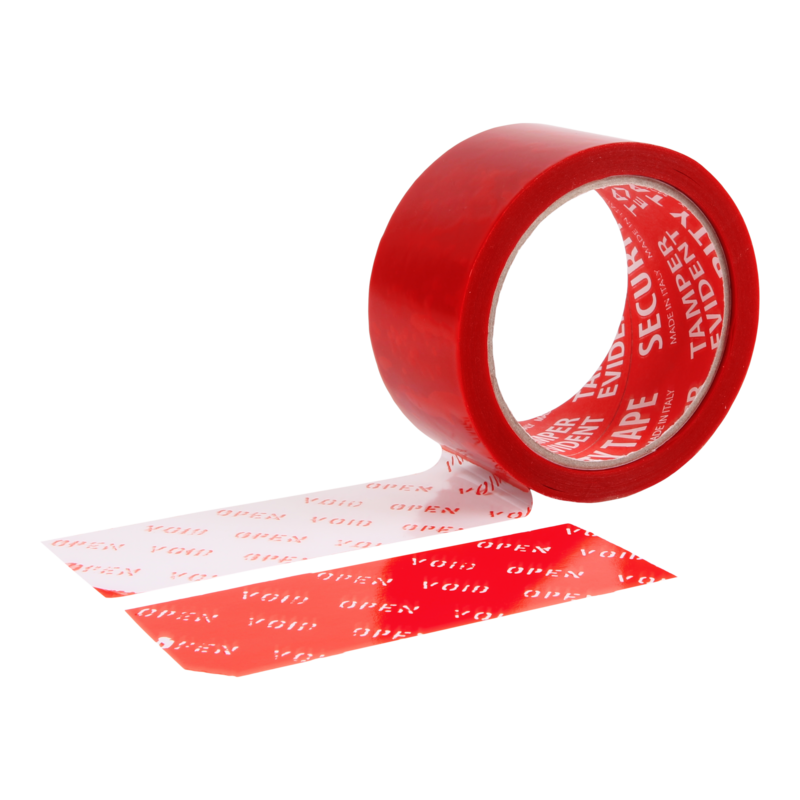 Security Tape 50mm 50m op rol Temper evident Rood 1