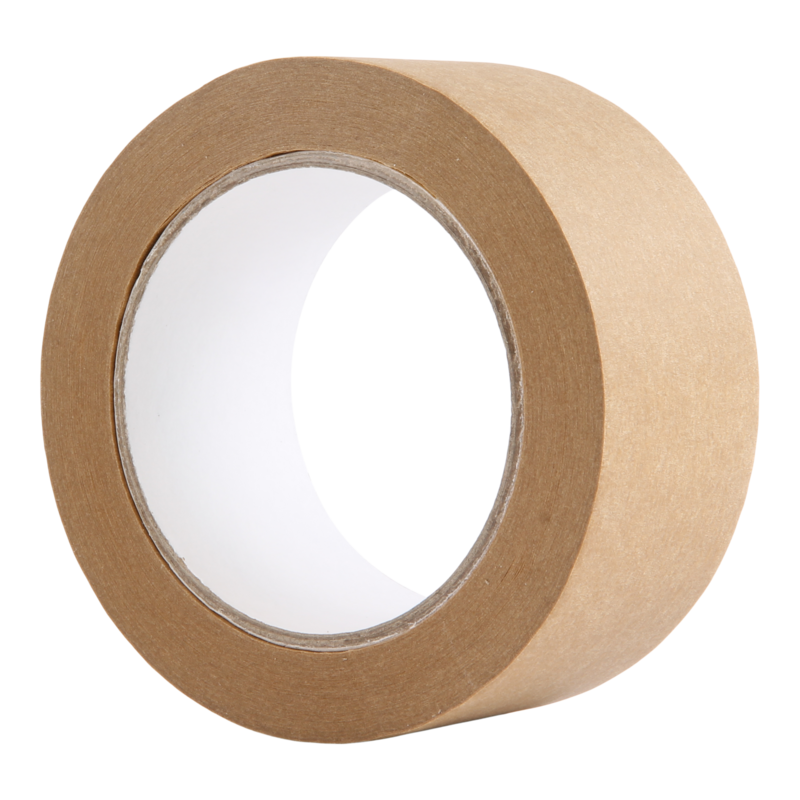Papier tape 50mm Hotmelt 500m op rol Bruin 1