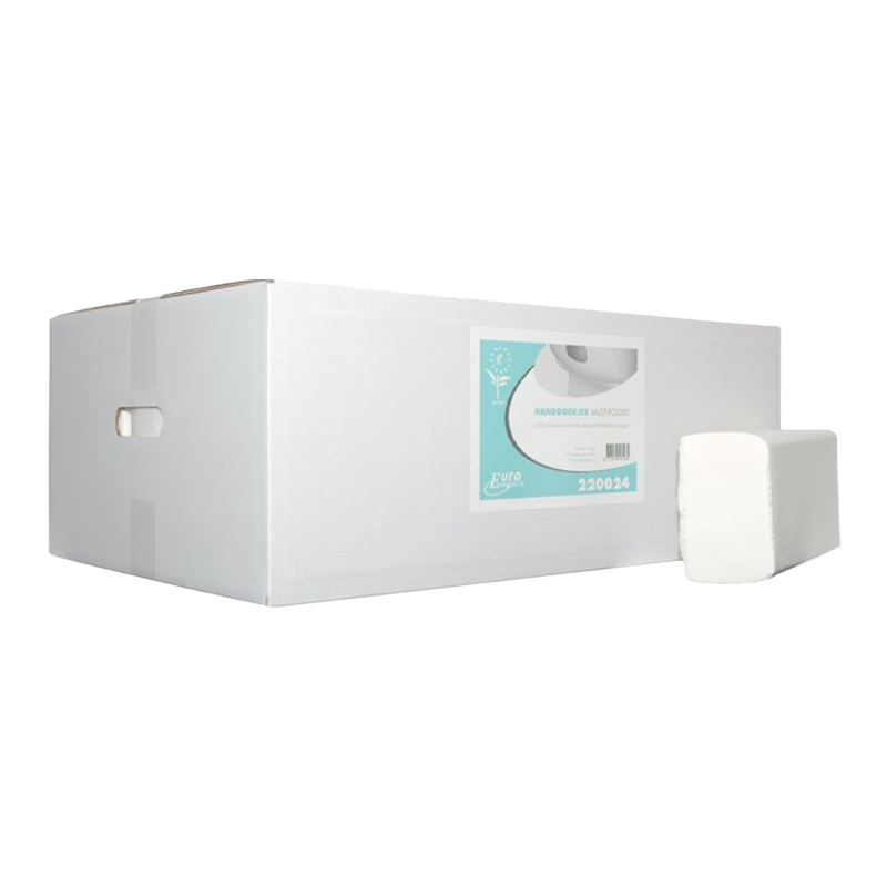 Handdoek Euro M-vouw 20,5x8,5/24cm Wit 1