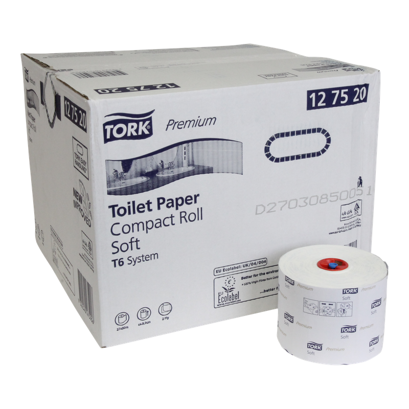 Toiletpapier Tork Compact rol T6 Wit 1