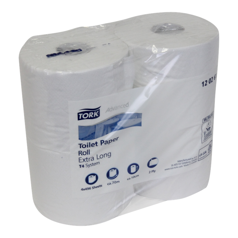 Toiletpapier Tork Advanced 500 extra long T4 Wit 1