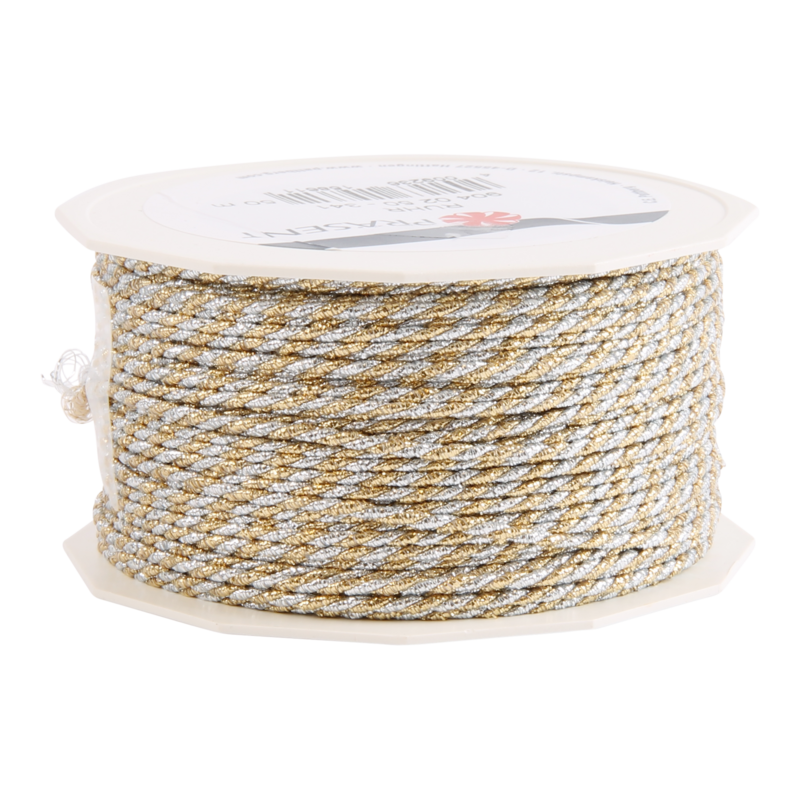 Luxe koord 2mm Zilver/ Goud 1