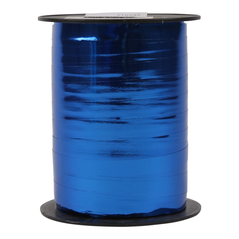 Krullint metallic 10mm Kobalt blauw 1