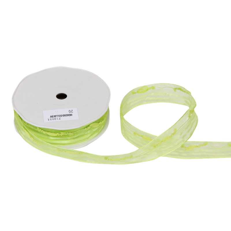 Luxe lint Organza 25mm Lime 1