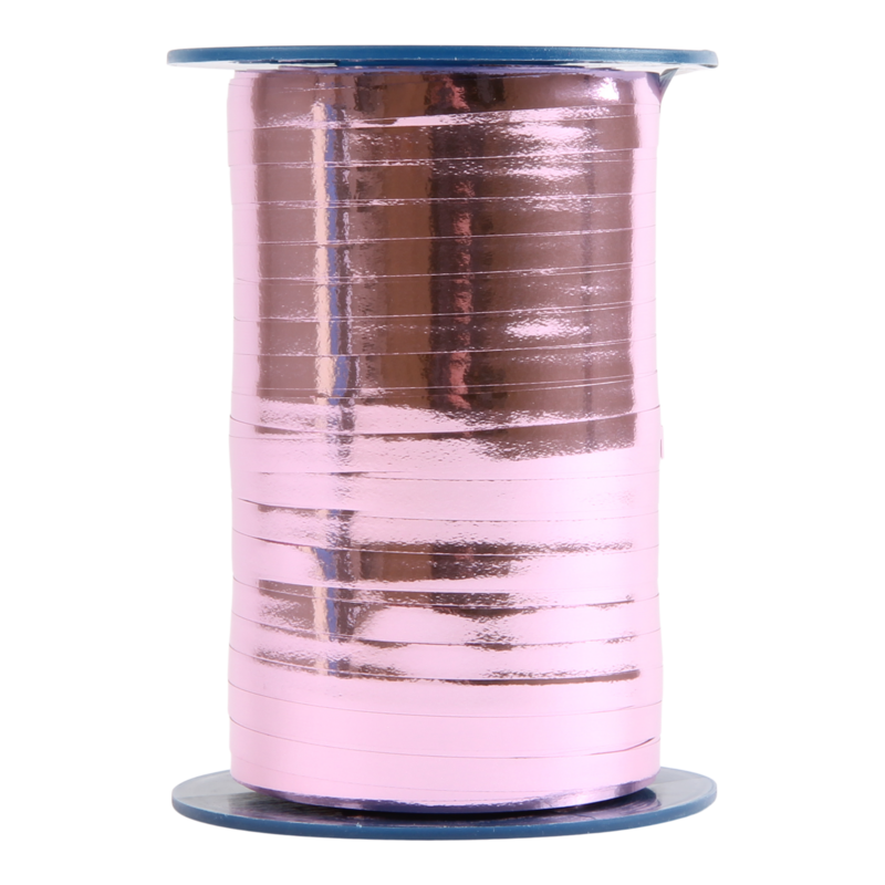 Krullint metallic 5mm Roze 1