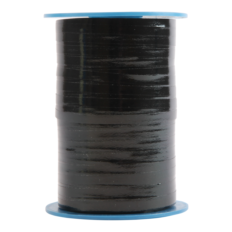 Krullint metallic 5mm Zwart 1