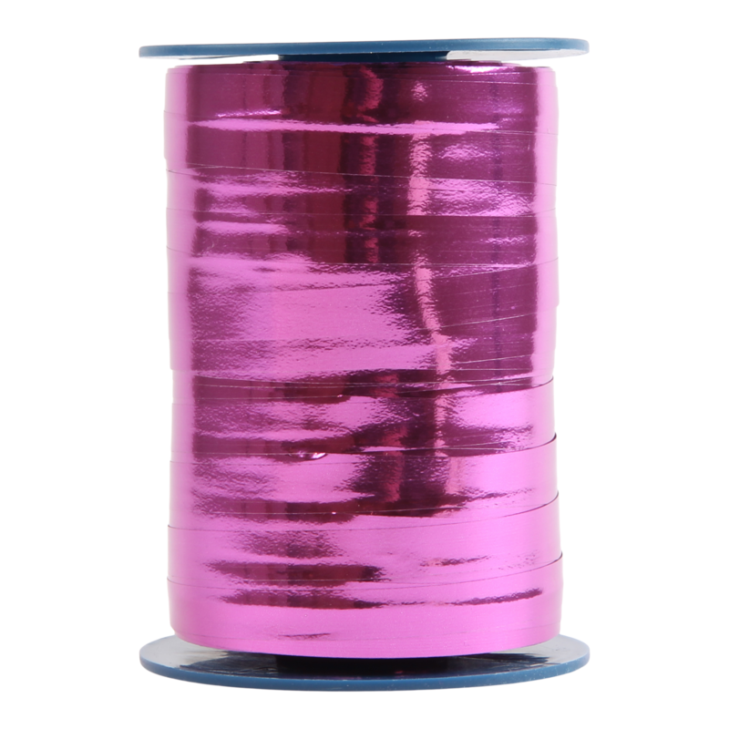 Krullint metallic 10mm Fuchsia 1