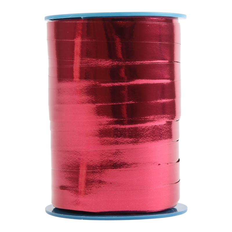 Krullint metallic 10mm Bordeaux rood 1