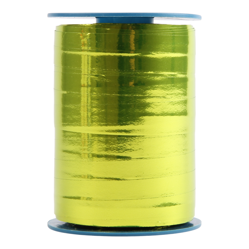 Krullint metallic 10mm Lime groen 1