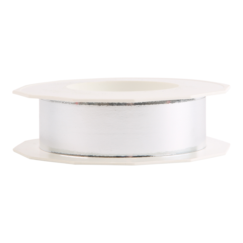 Krullint metallic 25mm Zilver 1