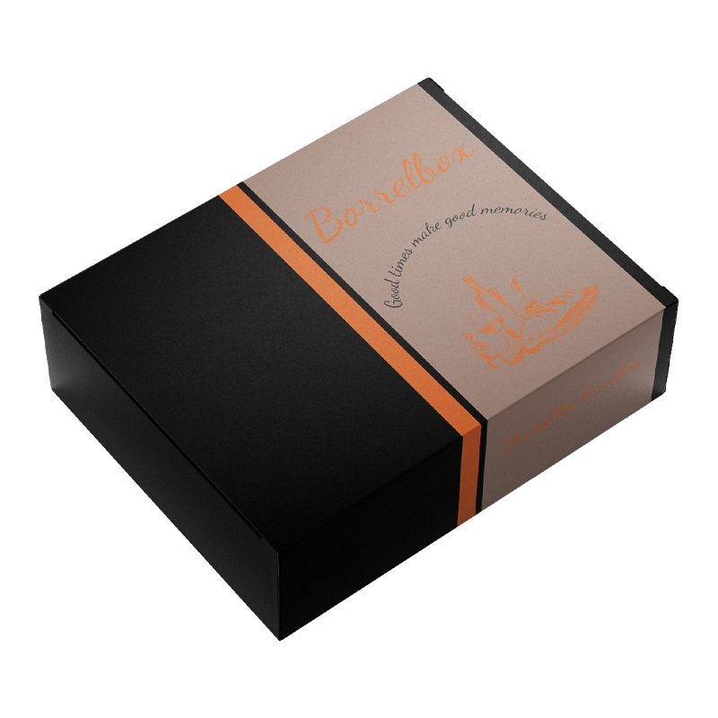 Cadeaudoos 33,5x28,4x9,5cm Borrelbox Zwart 1