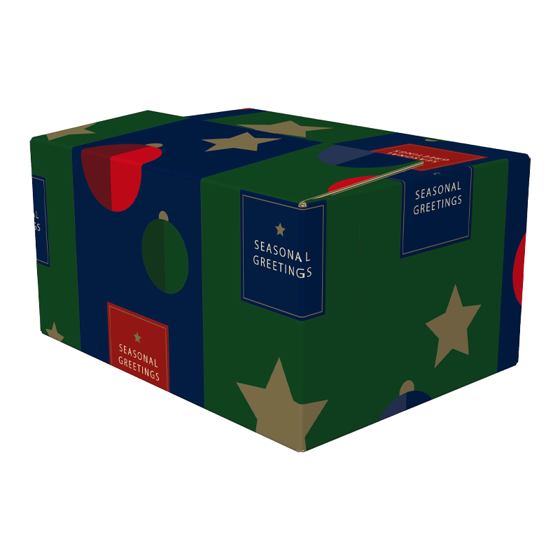 Kerstpakket doos 59x39x30cm Seasonal greatings Groen 1