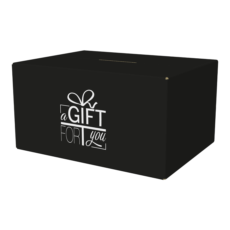 Kerstpakket doos 31x20x14cm A gift for you Zwart 1