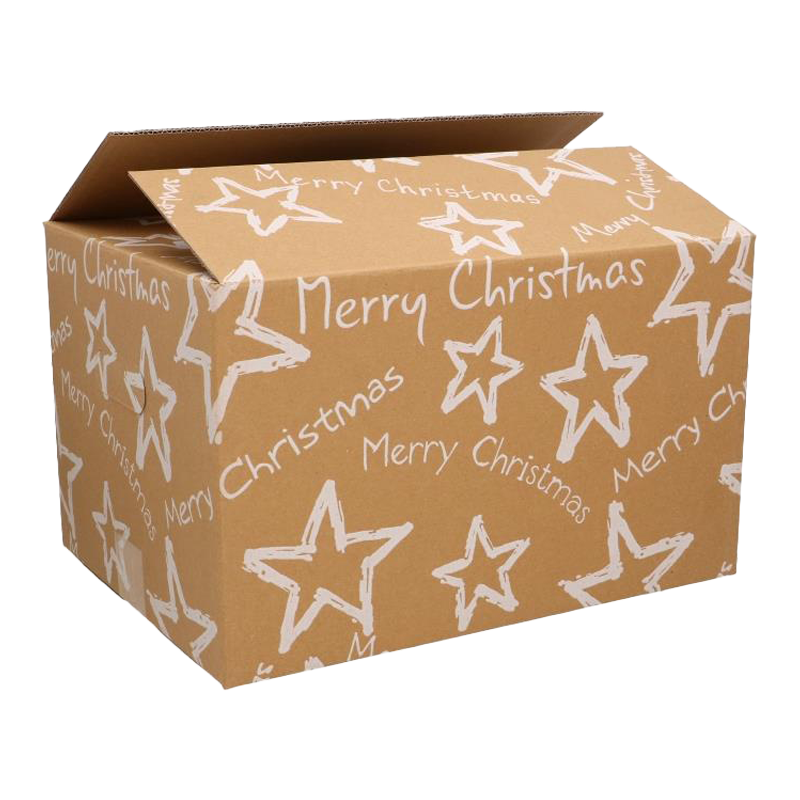 Kerstpakket doos 59x39x30cm Stars White 1