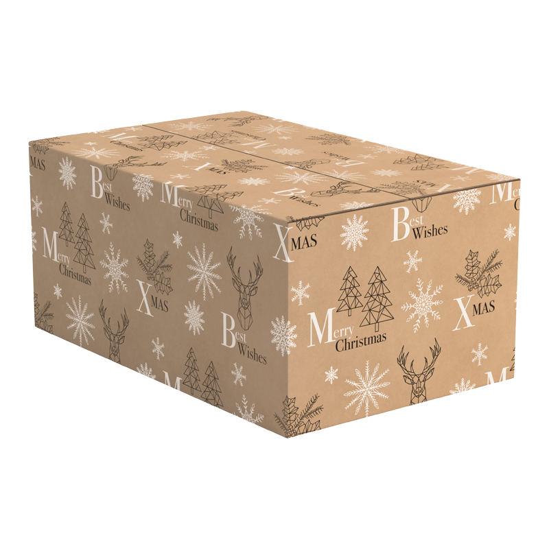 Kerstpakket doos 31x20x14cm Best wishes Wit 1