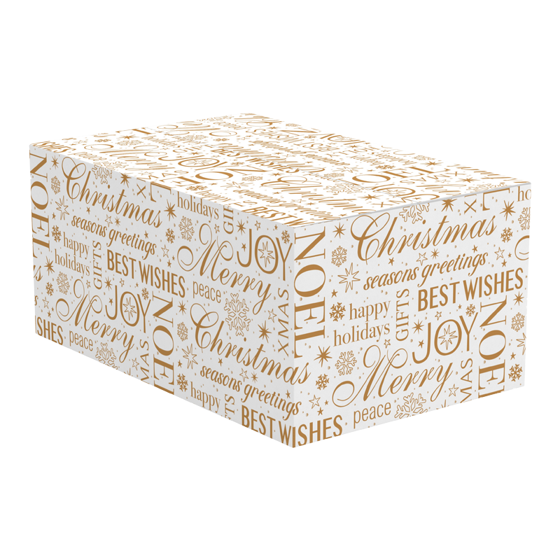 Kerstpakket doos 31x20x14cm Joy Goud 1