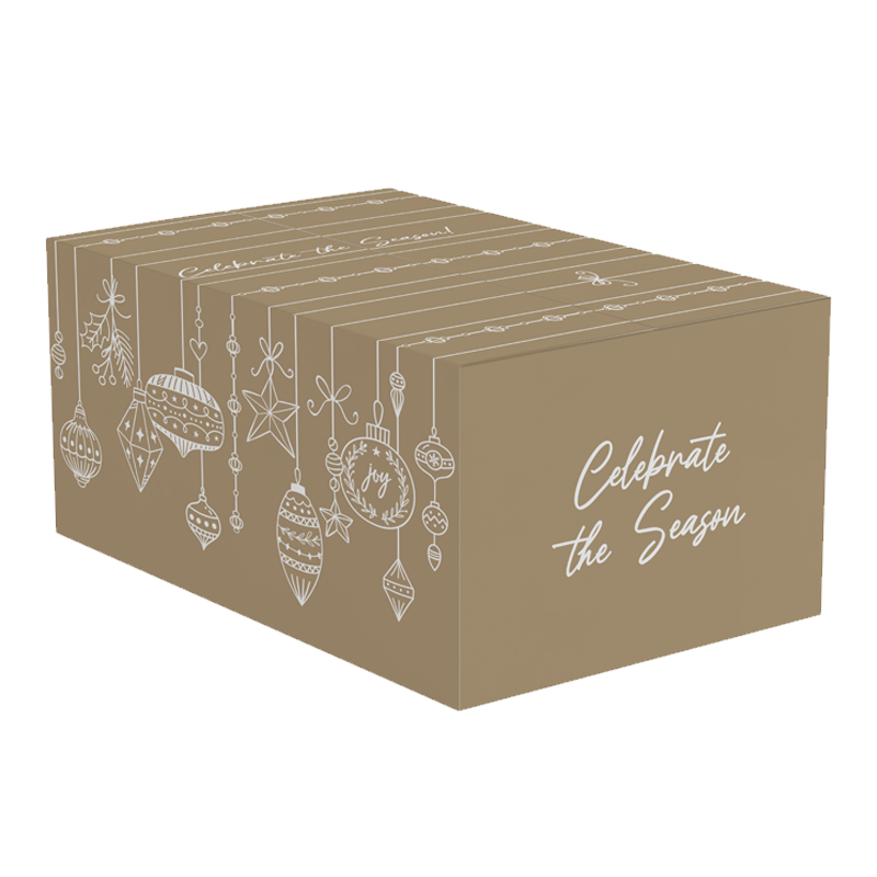 Kerstpakket doos 49x39x27cm Holiday Season Gold 1