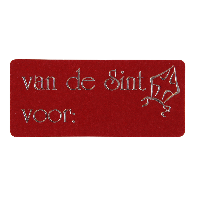 Etiket Rechthoekig 45x20mm Van de sint 1
