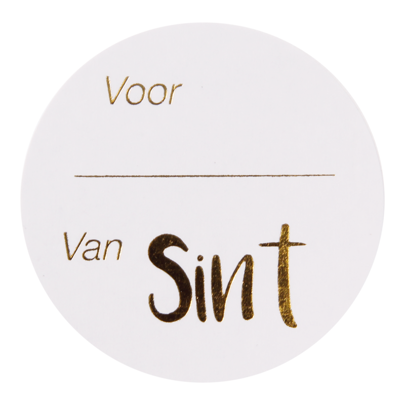 Etiket Rond 39mm Van Sint voor: 1