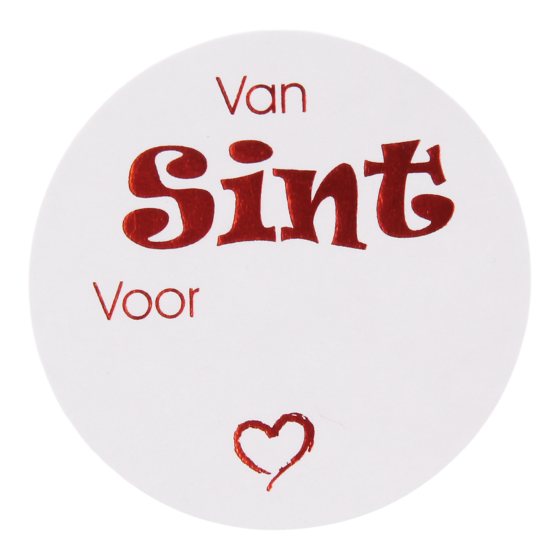 Etiket Rond 39mm Van Sint voor: 1