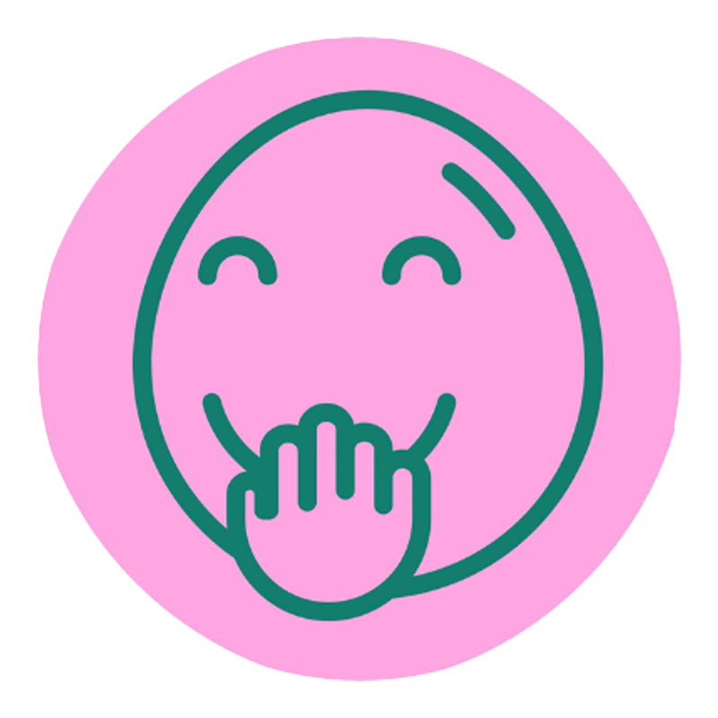 Etiket Rond 39mm Smiley Licht roze 1
