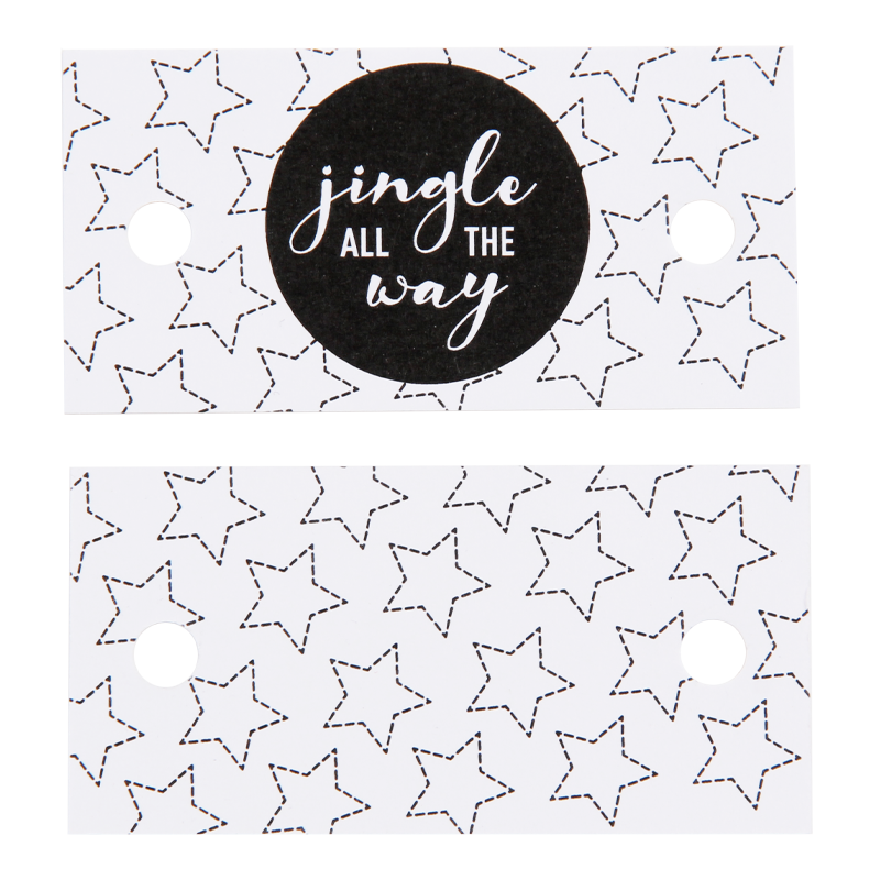 Hanglabel 7X3,5cm Wit Jingle all the way 1