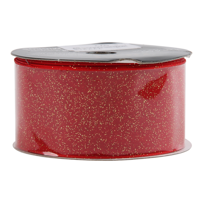Luxe lint Organza 40mm Sparks Rood 1