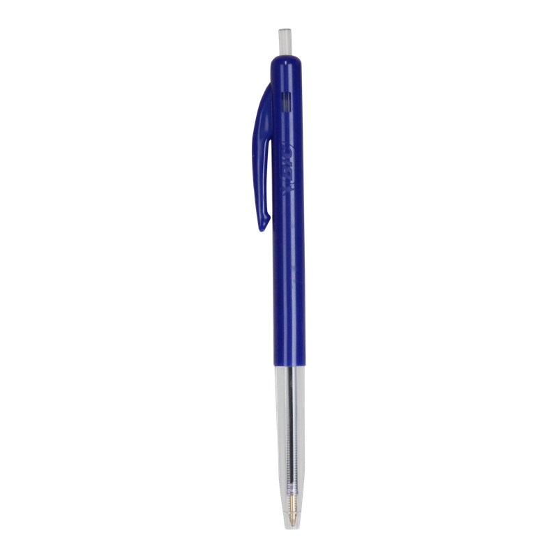 Balpen BIC m10 met drukknop Blauw (911030), Collin | Kantoor - Collin